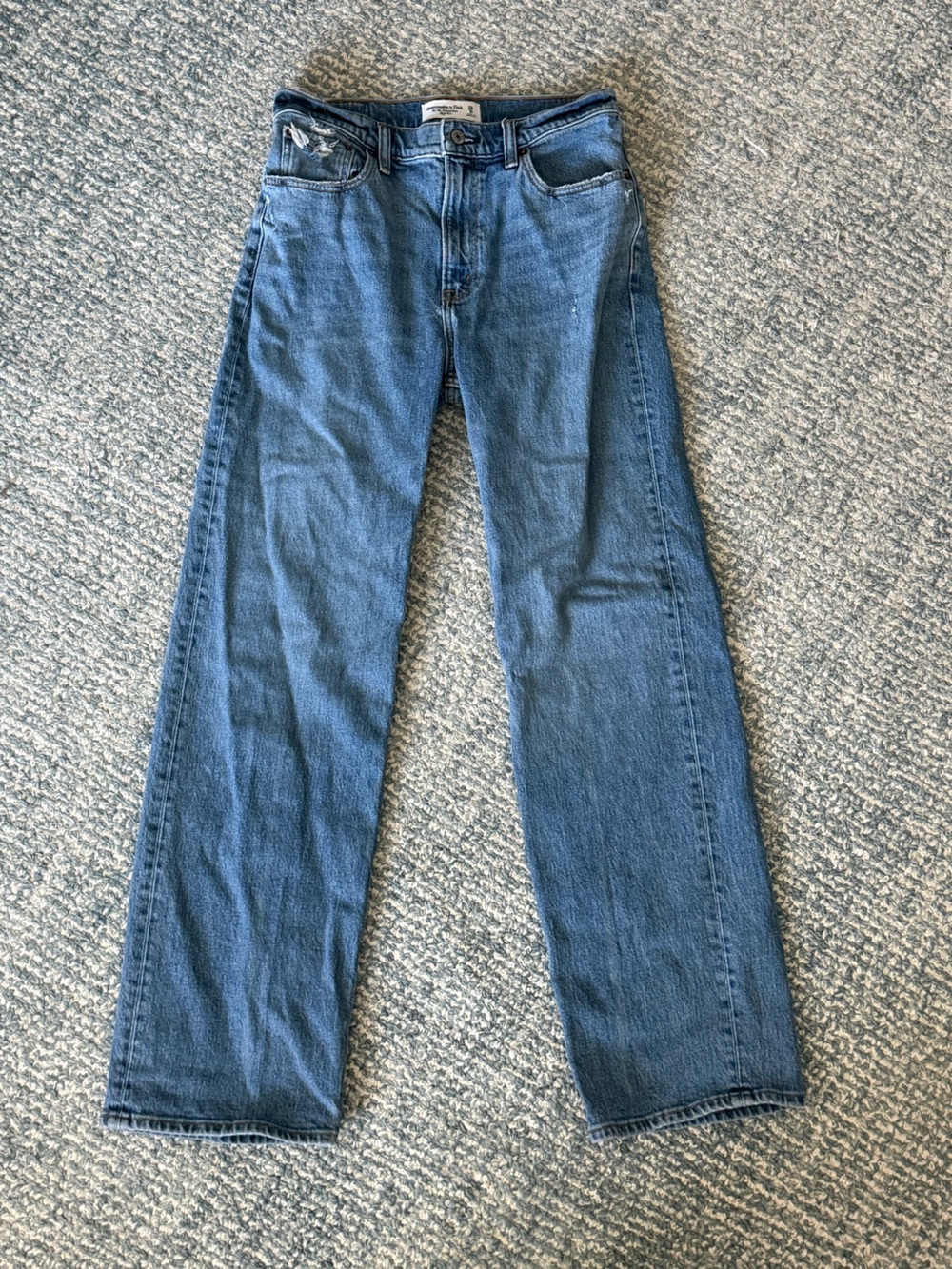 Abercrombie & Fitch Women’s Straight Jeans - Blue Denim